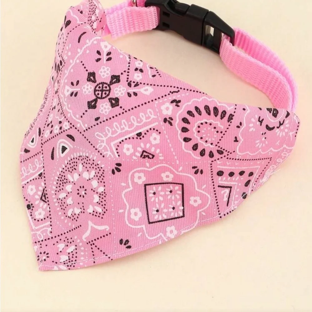 Pink Bandana Dog Collar